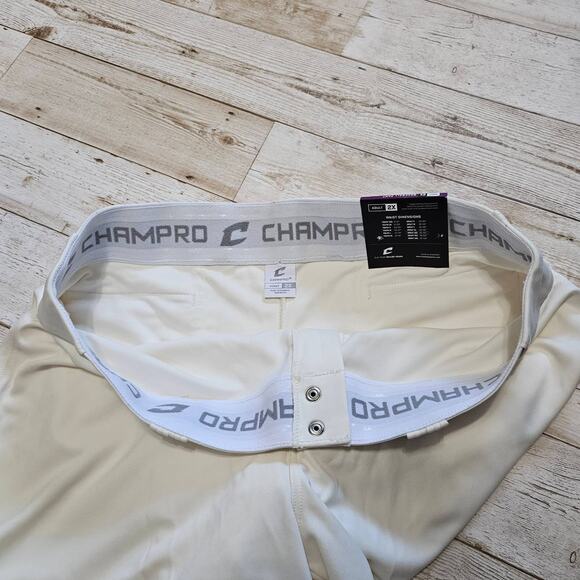 Champro Baseball Pants Mens 2X Triple Crown Knickers Cream Slide Seat Stretch - Picture 7 of 12
